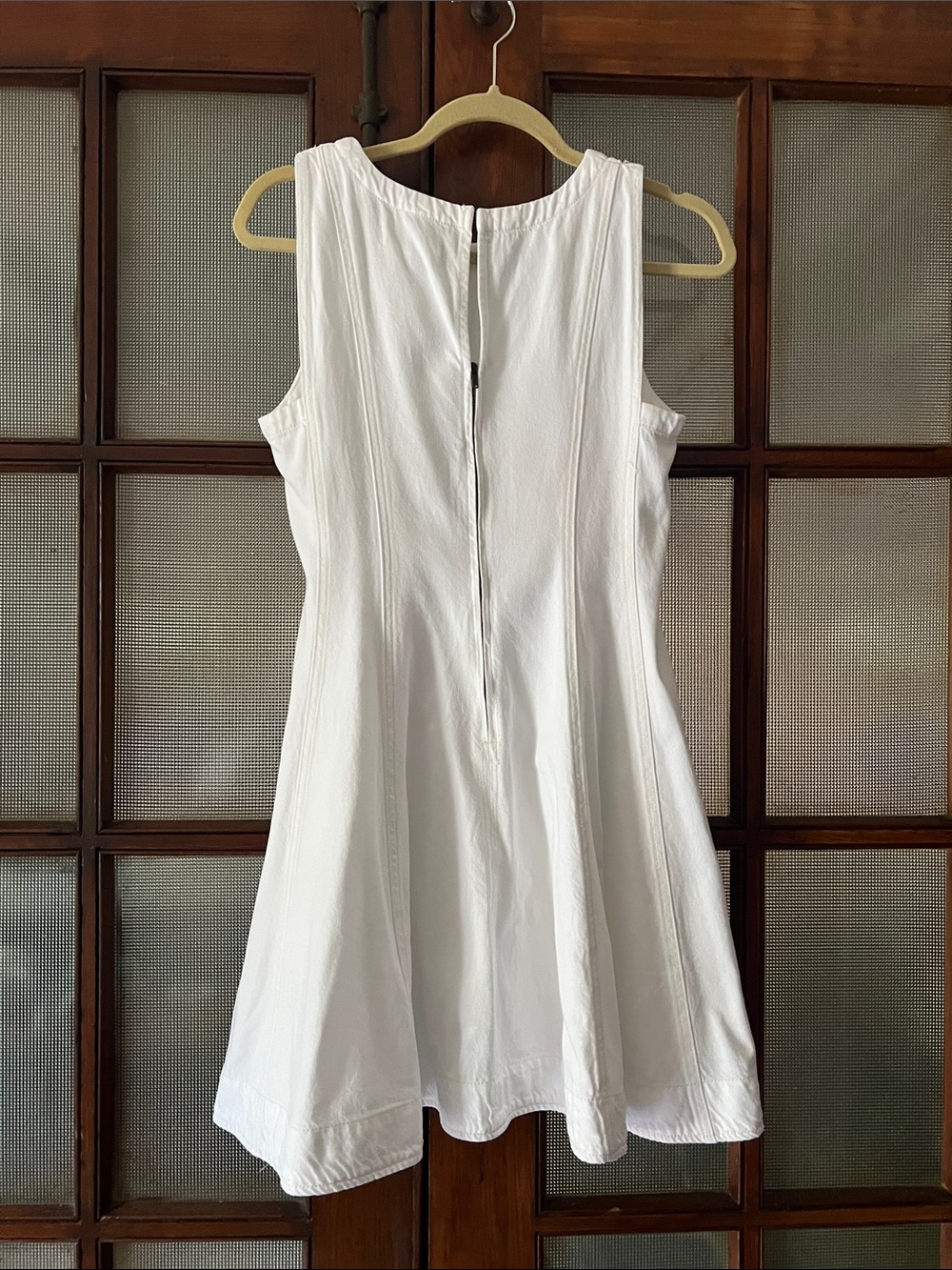Madewell Airy Denim Circle Dress in White - Picture 3 of 5